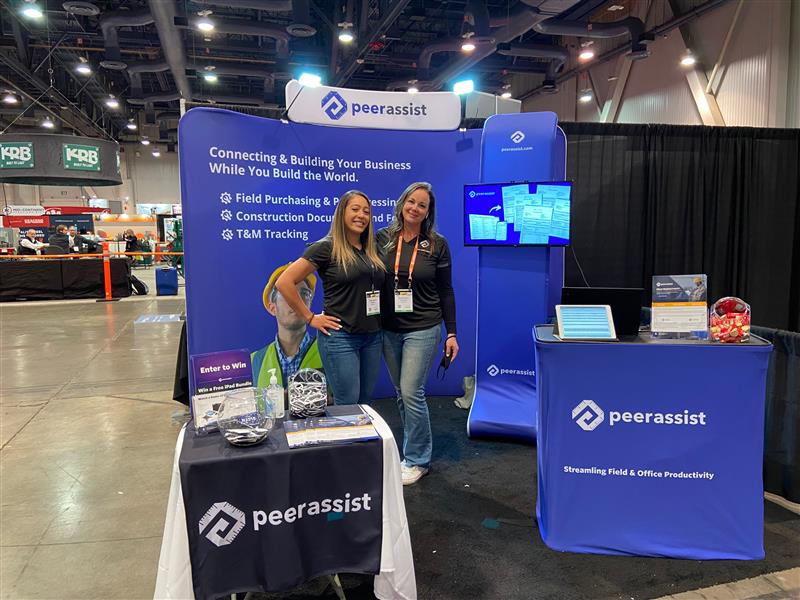PeerAssist's tweet photo. Day 2 @worldofconcrete is in full force! #TeamPeerAssist is having amazing conversations w/ #construction peers who're blown away w/ how efficient better #ConstructionPurchasing #ConstructionDocuments & T&M workflows are
#WOC2022 #constructiontechnology #peerassisttech https://t.co/kMSmo8m0dJ