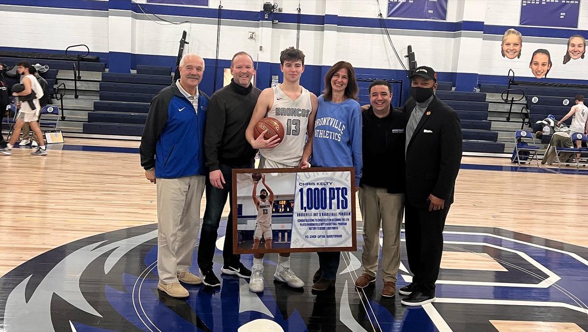 Bronxvillebball's tweet photo. Congratulations to Sr. Captain Chris Kelty on becoming the 4th player in Bronxville Boys Basketball Program History to score 1,000 pts. Has been an absolute pleasure to watch this young man grow into who he is today both on and off the court! @lohudinsider @lohudsports @KDJmedia1 https://t.co/xJegKl15RW