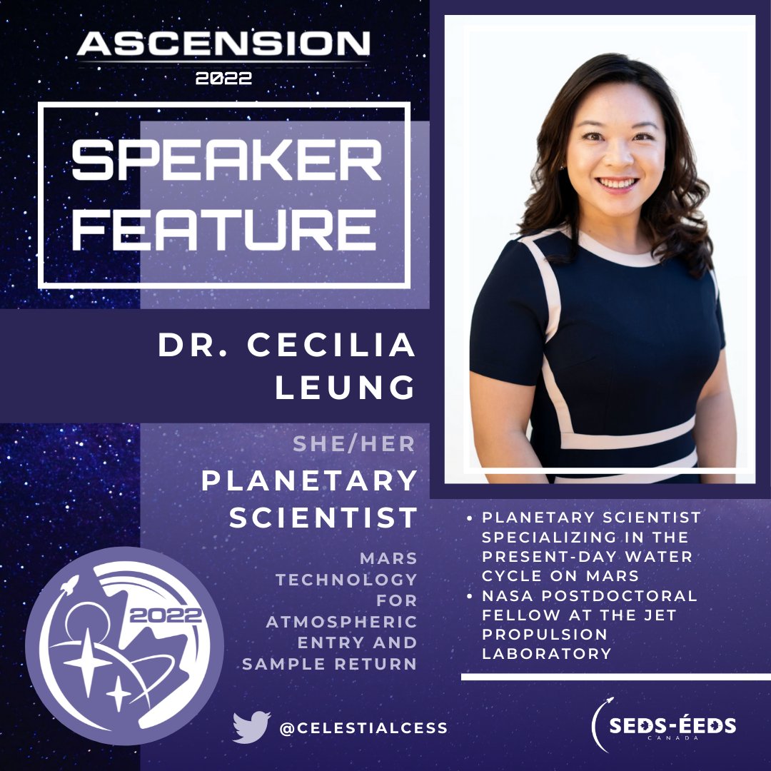 sedscanada's tweet photo. @CelestialCess is a planetary scientist specializing in the present-day water cycle on Mars. She also simulated regional dust storms in support of the InSight Mars Lander. See her speak at Ascension: https://t.co/9v0bR2UFLD https://t.co/HRtQe4p1zu