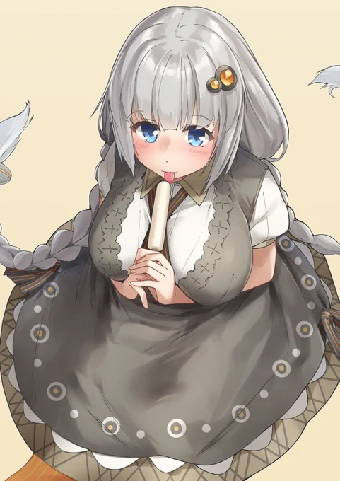 アイスを食べるあかりちゃん 