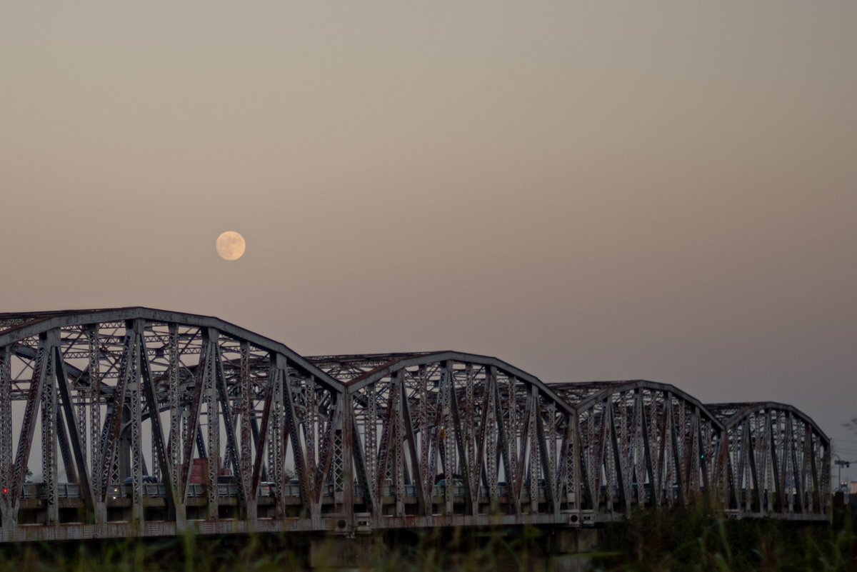 長良大橋の夕暮れ D750 50mmF1.4