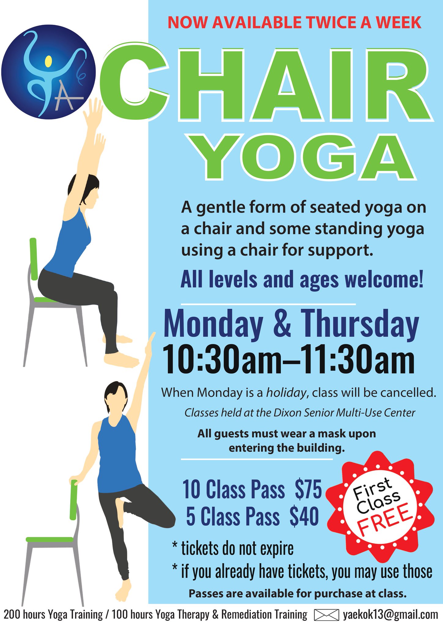 City of Dixon, CA on Twitter "Chair yoga is available twice a week