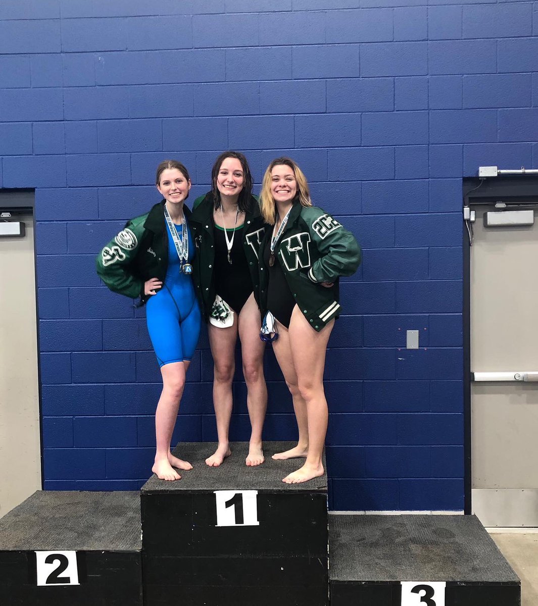 And yes they did it too!! These girls went 1st, 2nd, and 3rd in the 50 freestyle! Tyeler Hess, Sydney Sambell, and Grace Garling!