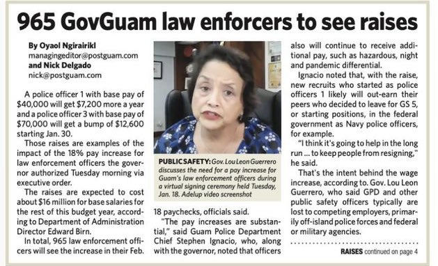 SaitsChristian's tweet photo. I’m just so tired of the government of Guam overlooking students, teachers, and schools. We are underfunded and underpaid and you want to give an 18% increase to cops who arrest people that the courts just let walk anyway? https://t.co/FkbgCML0ym