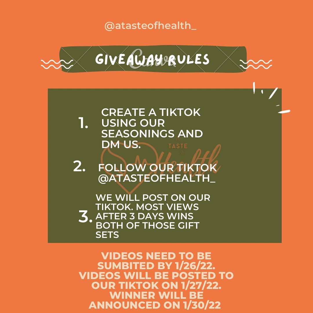 _brittunlocked's tweet photo. 🚨🚨🚨🚨 TIKTOK GIVEAWAY🚨🚨🚨 
•
•
Swipe for the rules!!! Enter to win 2 gift sets!!! 6 free seasonings!!! 
•
No vision Hibachi 
Onion Pepper
Jerk
Seasoning Salt
Twisted Lemon Pepper
Complete
•
ALL LOW SODIUM!!! https://t.co/KNNRQs1jBM