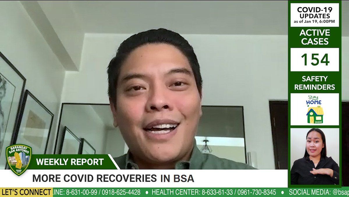 bsapasig's tweet photo. WATCH: Kap. Thomas Raymond Lising highlights @bsapasigโs non-stop COVID response efforts amid rising cases. โ
Our Punong Barangay also reports about business renewal extension ๐ and recognizes BSF of the Month. ๐ฎ https://t.co/ObsAVkPUa4
#BSAKapitansReport #TuloyAngSerbisyoBSA https://t.co/PsNAOBgKmn