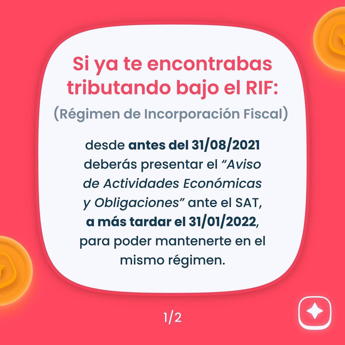 apprecio1's tweet photo. 📢📢 El nuevo régimen del SAT, entró en vigor el 1° de enero de este año. ¡Síguenos y entérate de lo que necesita tu tiendita para cumplir con las obligaciones fiscales! 📢📢
#RESICO #ISR #SAT #reformafiscal2022 #tienditas #abarrotes #tenderosmx https://t.co/JbTW6Ua9Dj