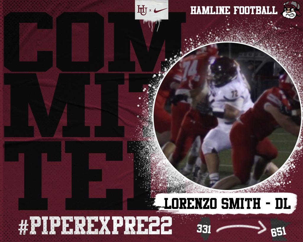 lsmith_04's tweet photo. Committed‼️☑️ #ATS @HamlineFootball 🏠 https://t.co/sO3NKti4ip