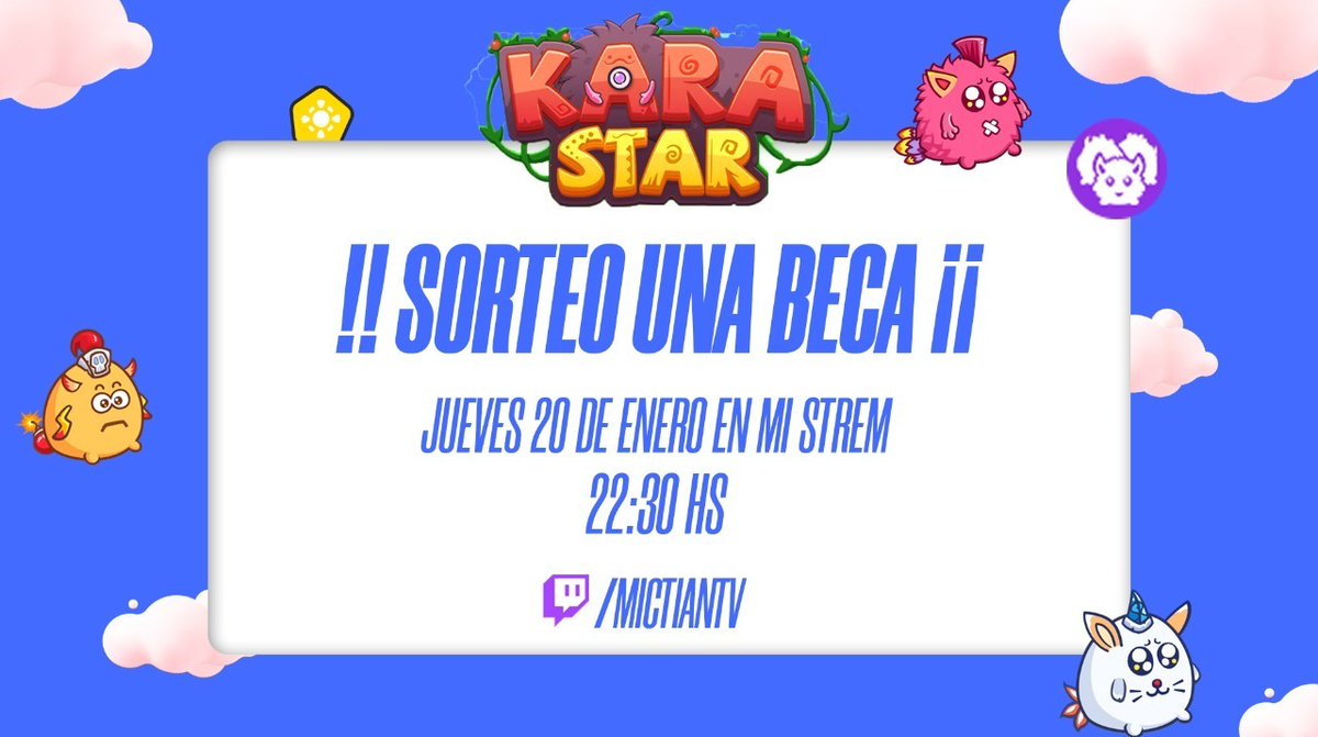 MictianTv's tweet image. Buenas noches gente y recordar
⏰19:00 En mi canal de #stream 

Sorteando una Beca de @karastargamefi #KaraStar 

El ganador se dará a lo largo del Directo y solo a los que estén en ese momento

Agradecimientos a @ElKateStream y @AmaruEsports 
twitch.tv/mictiantv