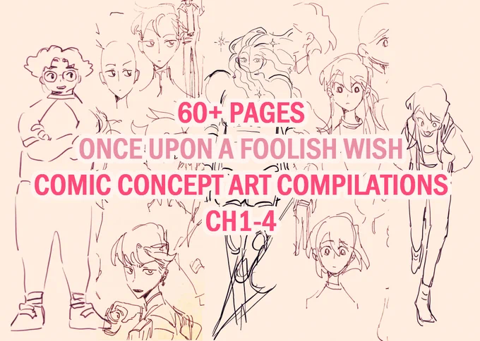 Once Upon a Foolish Wish Comic Concept art compilations CH1-4 is now up on P/treon Tier 3+ (£7)! 