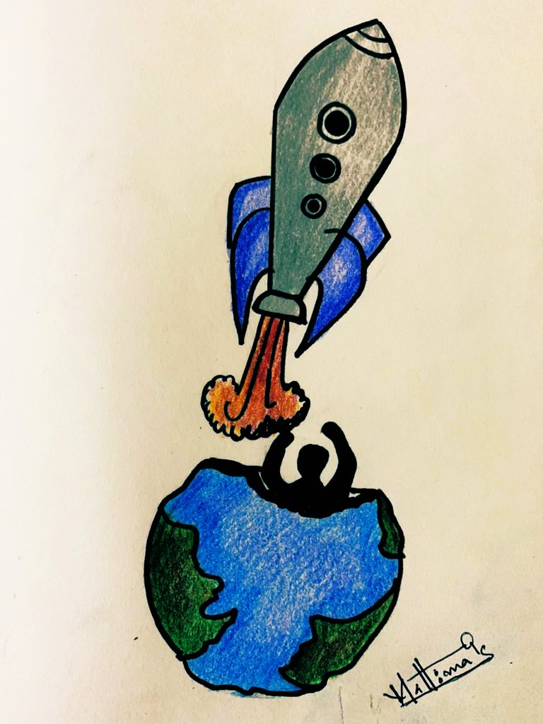 Mahimaa__gs's tweet photo. The world needs action ..! If not we need rockets #climatechange  #nasa #elonmusk #rocket #ISRO @PMOIndia https://t.co/pJ3MiYcotK