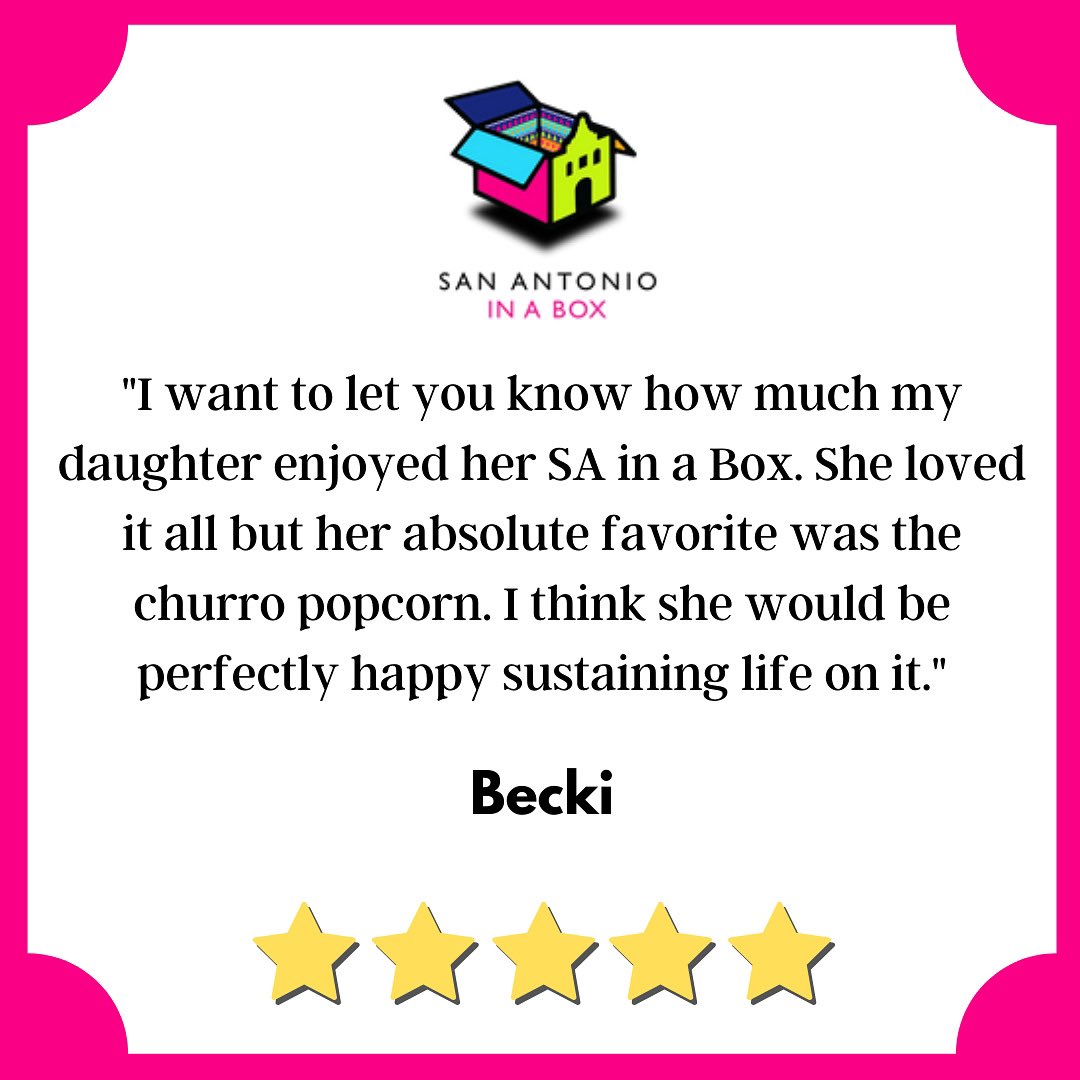 We’re so happy that your daughter enjoyed her box, Becki! We could definitely live off of the <a href="/Popcorn_Friday/">Popcorn Friday</a> churro popcorn too! 😋🍿