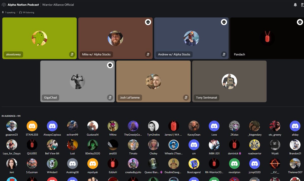 WAllianceNFT's tweet image. For anyone not aware, we are currently live with @Jshane_23 and the #WarriorAlliance ! #NFTCommunity discord.gg/eCy5UzX?event=…