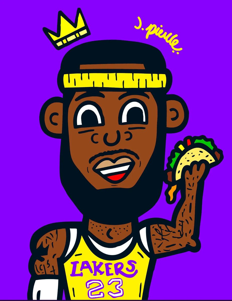 JPandFriendsNFT's tweet photo. What do you think about the way @iamjpierce portrayed the 👑 @KingJames? 

Let us know in the comments
👇

#NFTCommunity #artistsontwitter https://t.co/2Macuyd9E0