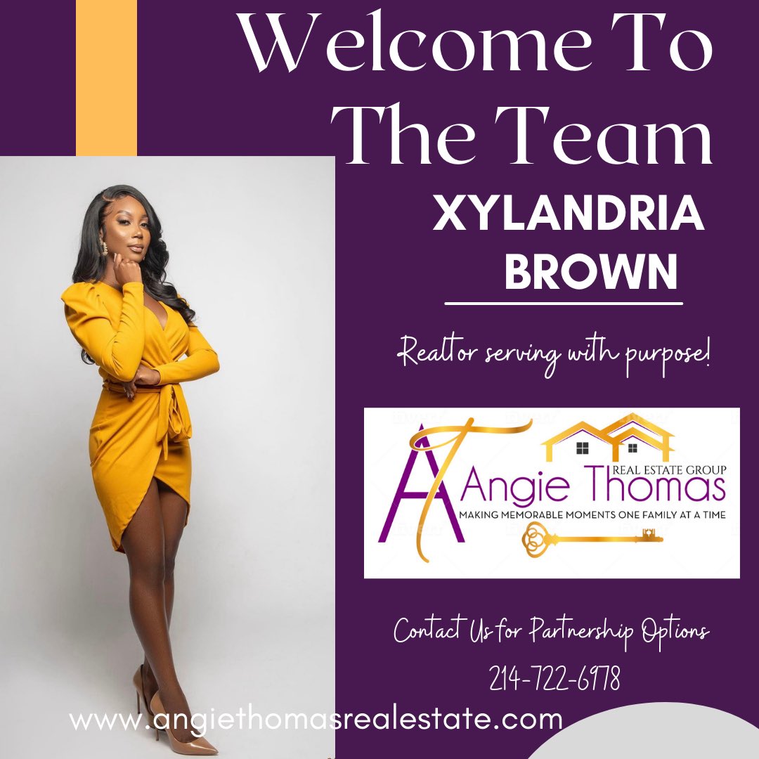 AngieThomasREG's tweet photo. In the Loop with #ATREG 
Welcome to the company Xylandria, we are happy that you have partnered with us. 
#atreg #angiethomasrealestategroup #newagent #dfwluxuryagents #Congratulations #welcome2022 https://t.co/Gv5azzkpVj