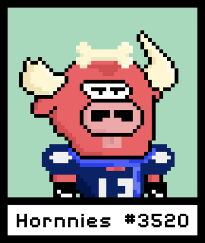 wildblueyondu's tweet photo. @hornniesNFT #HOTDIY
Meet Chuck, Chuck is a footy NUT!!! He is currently running in the superbull trying to increase his speed for footy games to come in the mobile app game. His ambitions are to dominate on the footy field :) https://t.co/GdAJhgM5fT