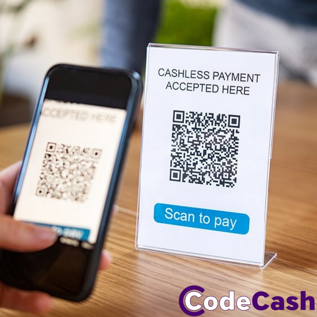 getcodecash's tweet photo. Convenience has arrived. Download #CodeCash and leave the house with just your cell phone. Never worry about cards or cash again! #gocodecash #qrcode #digitalpayment https://t.co/auKnBEX1Lk