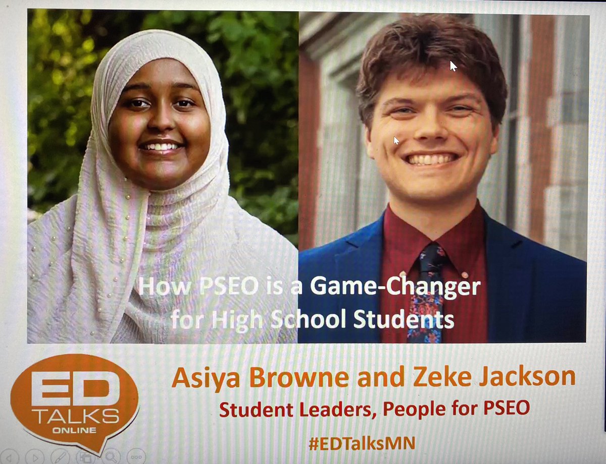 Achieve Twin Cities (@achievetc) on Twitter photo Now up: <a href="/UMNews/">University of Minnesota</a> students Tasiya Browne and Zeke Jackson, former high school PSEO participants and leaders of <a href="/peopleforpseo/">People for PSEO</a>. #EDTalksMN Now up: <a href="/UMNews/">University of Minnesota</a> students Tasiya Browne and Zeke Jackson, former high school PSEO participants and leaders of <a href="/peopleforpseo/">People for PSEO</a>. #EDTalksMN