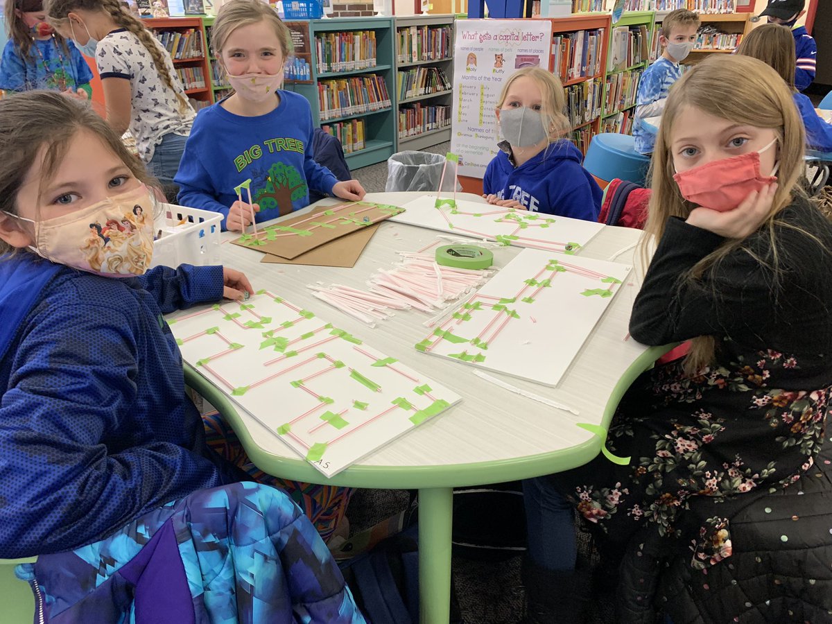 BigTreeReads's tweet image. Third grade Builders Club started today and it was a hit! We had a great time exploring physics and movement by building a maze out of straws.