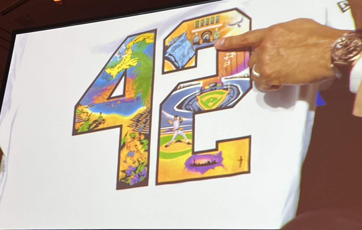 EFIPrint's tweet photo. Rivera brings history to life through #print, talking through his T-shirt design that reflects his start in his beloved Panama, to Yankee Stadium, to the Baseball Hall of Fame. #EFIConnect https://t.co/BpUPzW9egQ