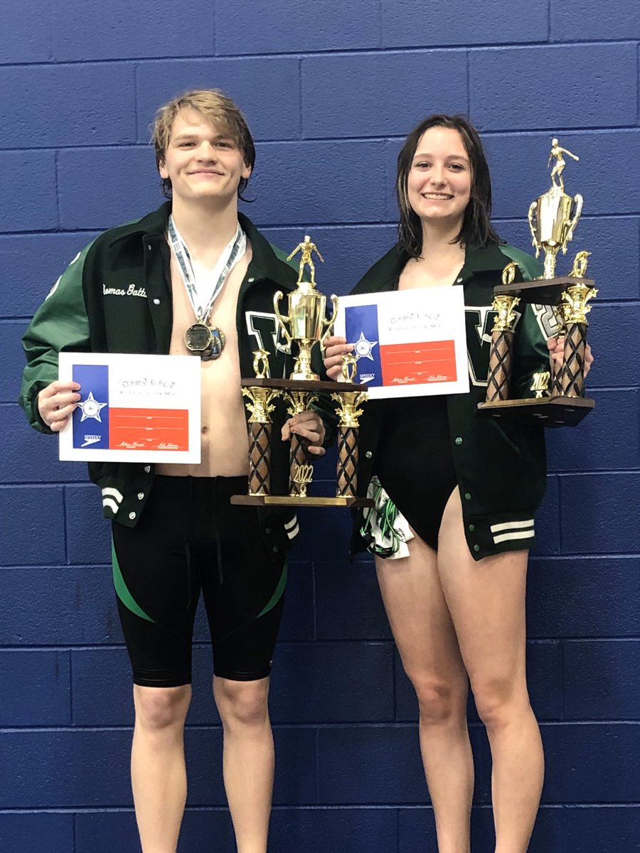 Male and female swimmers of the meet!! Congratulations Thomas Gattin and Tyeler Hess!!