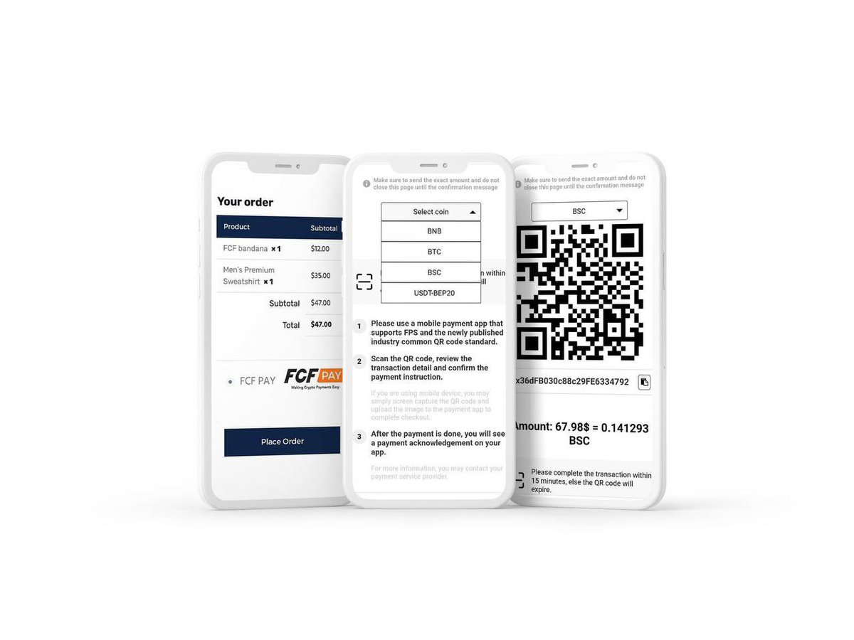 khaotic850's tweet photo. @JakeGagain #FCF Buy anything with crypto? #FCFPAY is Beta testing right now which will allow this to happen. @safemoon is signed up. Get your token on the list. Already partnered with Everly which has 500 woo commerce and shopify clients who are signed up for #FCFPAY @FCF_Bsc https://t.co/rVNXPruAHQ