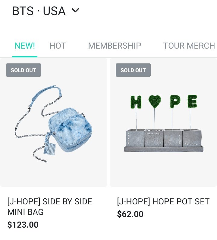 BTS J-Hope Side by Side Mini Bag