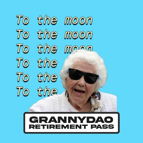 GrannyrpDAO's tweet photo. We are giving away 5 GrannyDAO passes once we reach 200 followers or within 24 hours 

Follow @grannyrpdao
Like/RT
Tag 3 friends

 🎉 This one can be yours! 🎉 https://t.co/vU7jGXiRdm