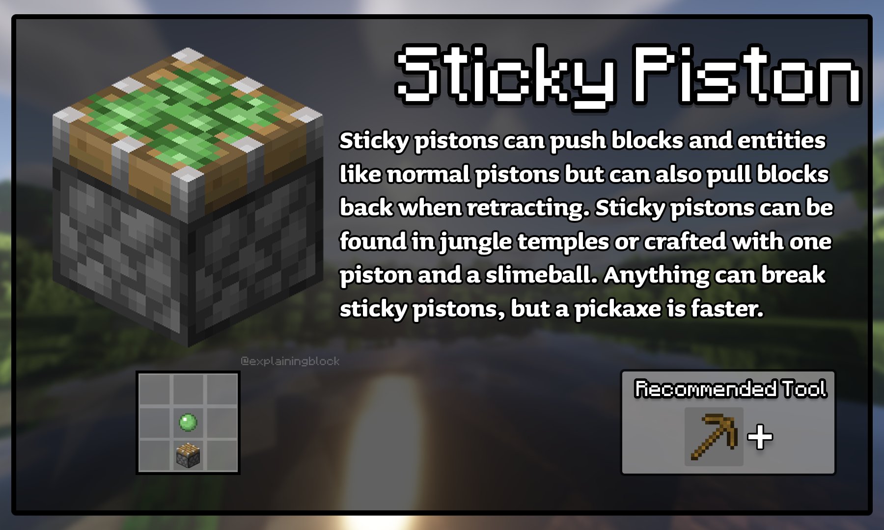 Sticky Piston Minecraft