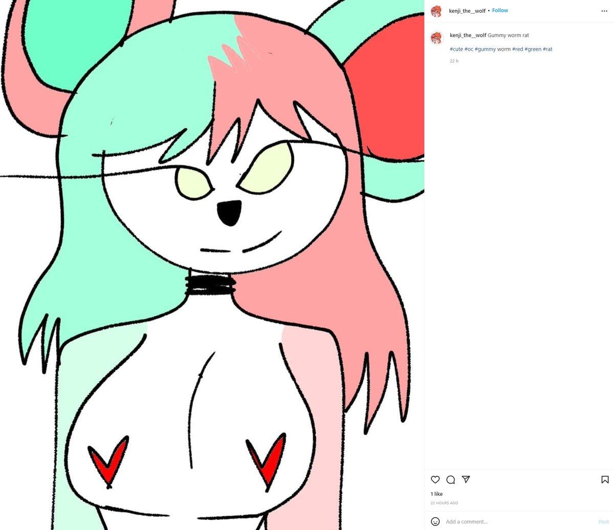 Exposing_SSkulz's tweet photo. This gummy worm rat is stolen from @/faeriebasil
You can see the clear simularities of not only colour but race as well as accessories ( choker ). https://t.co/sSy7IL7T5p
