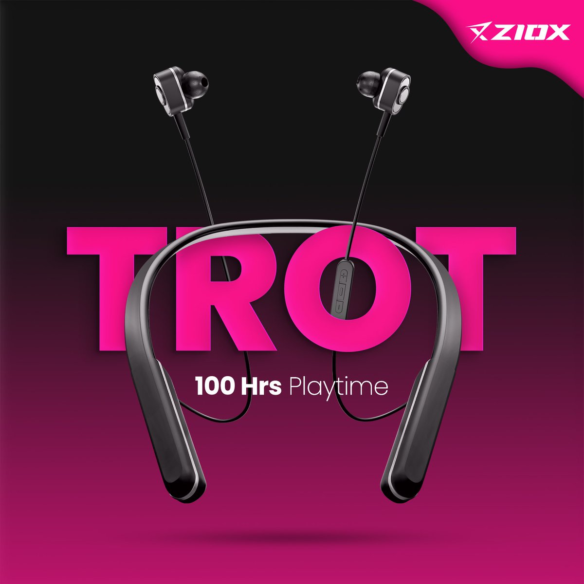 For non-stop #music and limitless #entertainment, try #ZioxTrot- Neckbands ka baap.

#ziox #trot #bluetoothneckband #bluetooth #wireless #earphones #bass #neckband #technology #india #smart #gadgets #gizmos #indianelectronics #zioxofficial #zioxelectronics