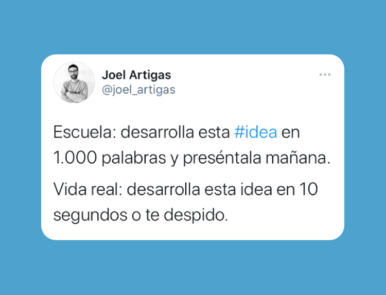 Así es, la vida misma.