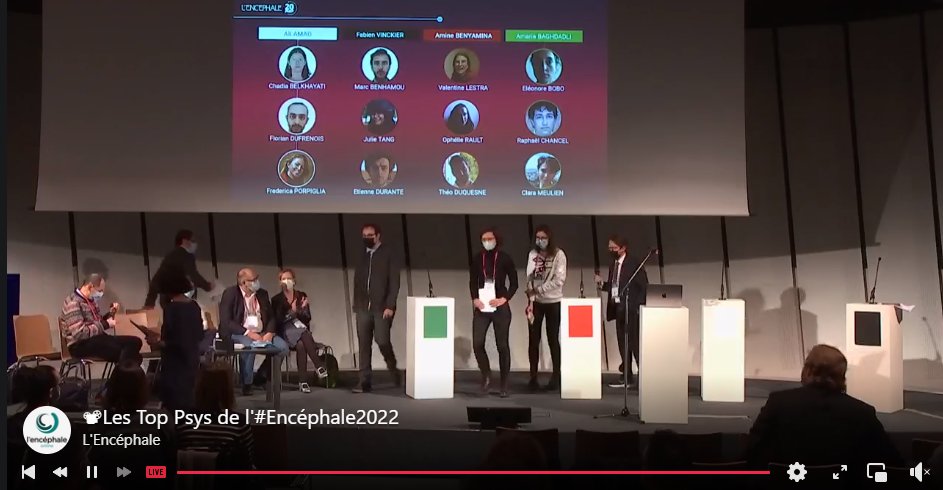 La session Top Psy de l'#encéphale2022 est à suivre en direct sur Facebook !
bit.ly/3GKvGT3