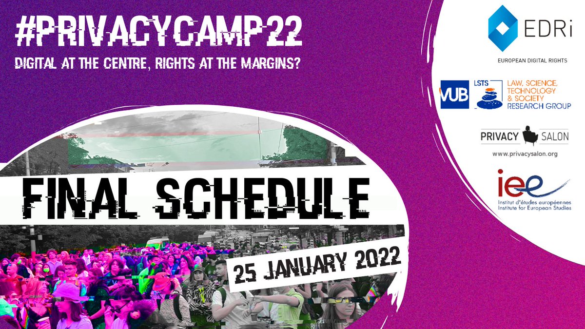 edri's tweet photo. 1/13 #PrivacyCamp22 is getting closer🔥! Check out the panel descriptions &amp; speakers you’ll meet at Privacy Camp’s 10th-anniversary edition 👇🏾👇🏾👇🏾
🗓️25.01 ⏰9:00 – 17:30 CET
Register by 24.01🔗https://t.co/GVbIZkOn06 https://t.co/0yGbSX5BwG