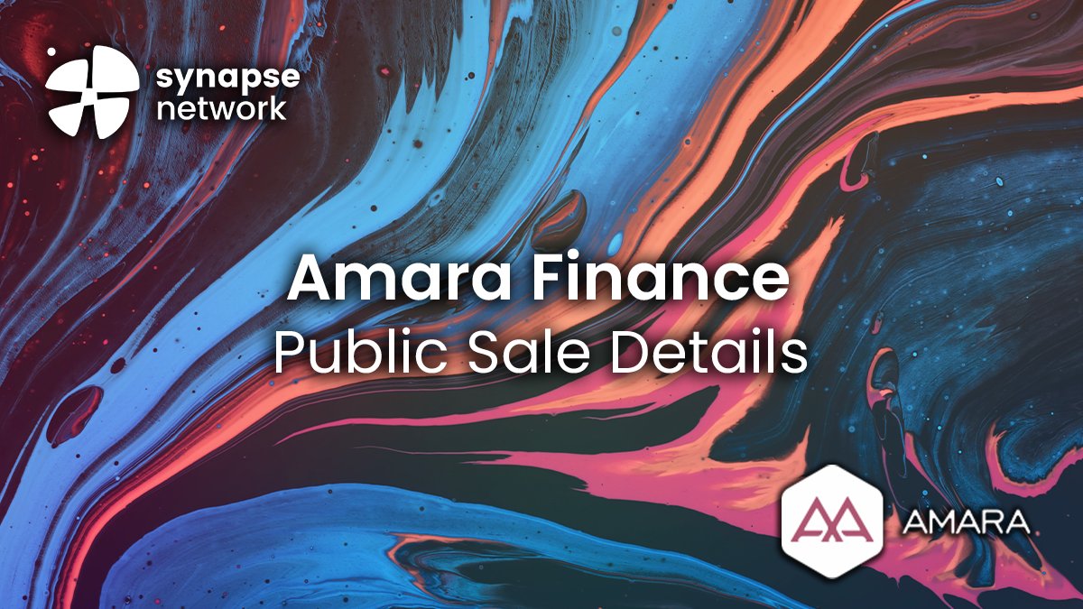 AmaraFinance's tweet photo. 🎉@AmaraFinance  IDO on @SynapseNetwork_ is coming!

⏰ TIME: 26th Jan. 9 AM UTC
⚛️Whitelist campaign starts TODAY!✨✨

🧐Read carefully about the participation rule
👉https://t.co/K3xko1wtom

#DeFi    #Blockchain https://t.co/XSan11zOQd
