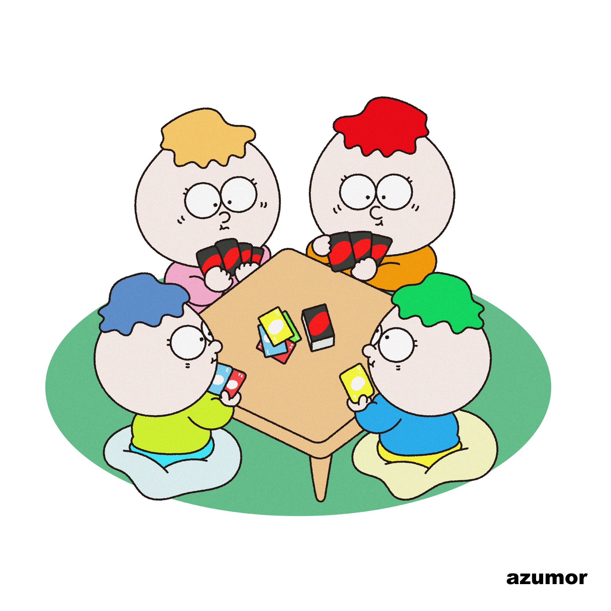 Azumor U N O イラスト 絵描きさんと繋がりたい ゲーム カード カラフル キャラクター T Co Kojgbwb7og Twitter