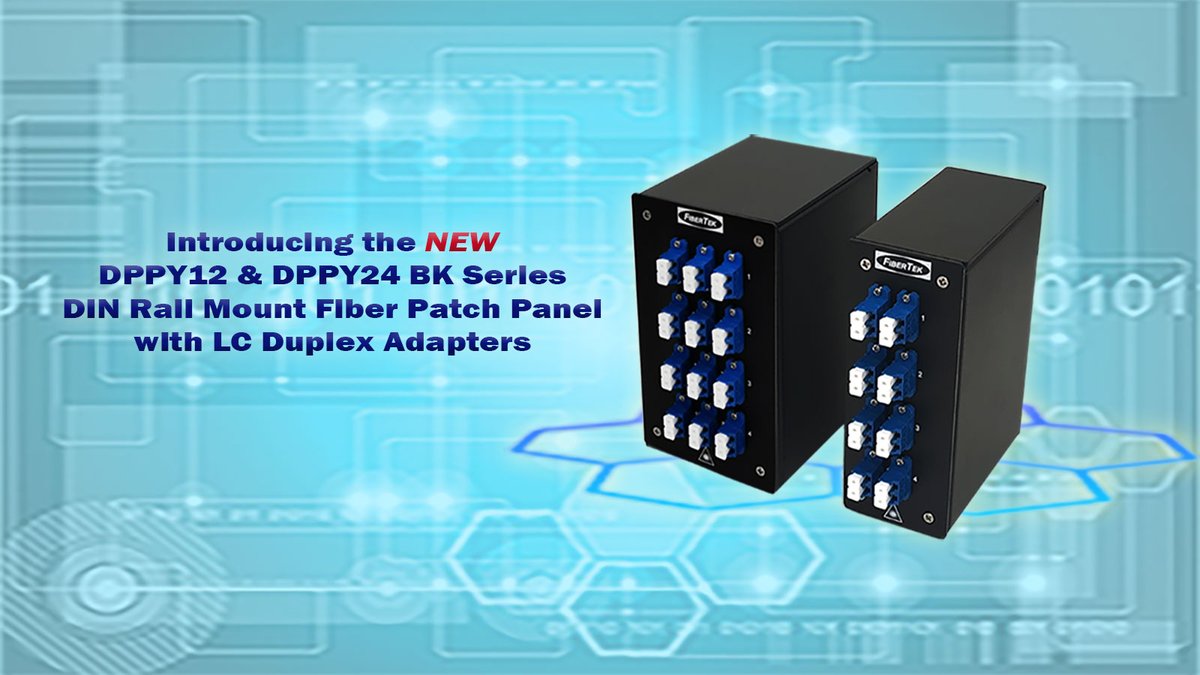 FiberTekPteLtd's tweet image. We’re excited to introduce our NEW DPPY12 and DPPY24 BK series DIN Rail Mount Fiber Patch Panel with LC Duplex Adapters. 

To find out more, please click on the link bit.ly/3nA4cbm 

#opticalnetwork #fiberoptic #opticalstorage  
#fiberpatchpanel