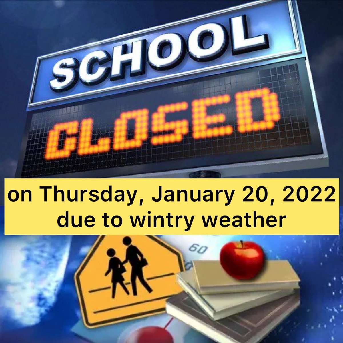 Dear SSTSA Families,
We have been monitoring local weather reports carefully and have decided to close our school on Thursday, Jan. 20th. Please stay home &amp; stay warm. 
We will be monitoring the weather conditions for Friday and will make an announcement soon  SST Administration