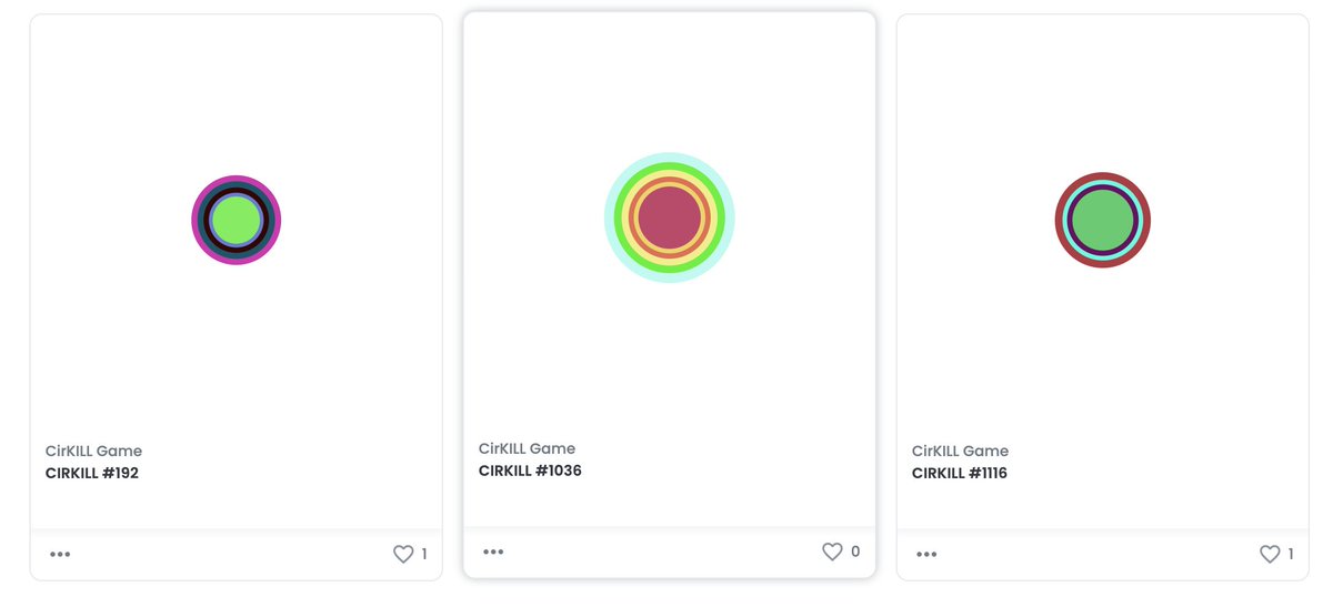 CirkillGame's tweet image. NFTs that started with a single color, updating visually on chain. Generates unique patterns. You control your NFT. 🧿

Innovation in NFTs.🚀 @CirkillGame 

Don't miss the free mints.

#freemints #Cirkill #cirkillgame #nftlaunch #nftmint #nftminting