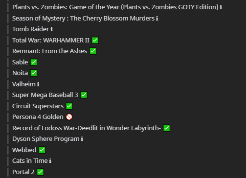Wario64's tweet photo. The list is actually just a list of games that have a Steam Deck verification status so far. A small list of games are not playable (Persona 4 Golden, Budget Cuts, Job Simulator, theBlu, Arizona Sunshine). Formatted list from Reddit: https://t.co/xehYctN1kp https://t.co/a5oRq4i7Vy