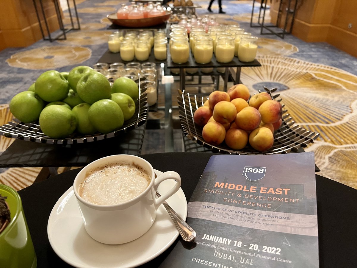 StabilityOps's tweet photo. Today's program is underway at the #ISOA Middle East Conference. We've got keynote speakers, panels, networking sessions and our Business Matchmaking session. And did we mention coffee and delicious snacks? We hope you'll join us!
#mecstabilityconf #stabilityops https://t.co/QvD1BoPbCZ