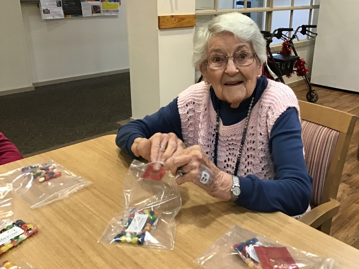 Lifeview1's tweet photo. The Willows residents set up a production line to put together 500 COVID safe party packs to be handing out this Sunday from Lifeview's @midsumma stand, hope to see you there. #midsumma #rainbowtick #activevibrantliving #agedcare https://t.co/XwQvRpqVKC