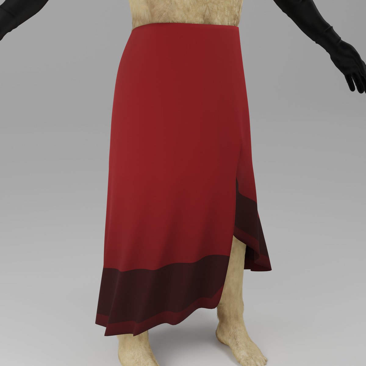 ScrollingBird's tweet photo. Ok so I'm working on the dress again. I am way more satisfied with this one, I prefer the shape and the material. But now I'm trying to make cloth simulation work, and I'm a bit struggling with the armature... Let's hope I'll find the solution. #3D #3dart #furryart #furry https://t.co/uW0A9tOzvM