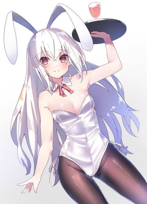 白髪×白バニー 