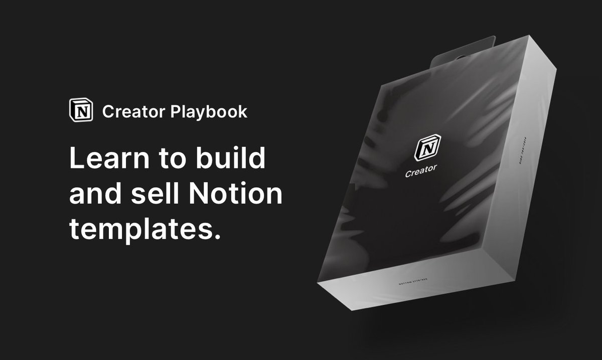 I’m launching Notion Creator Playbook.

Get it for FREE in the next 24 hrs.

Reply 👋 below, I’ll send you the playbook.

Follow me so I can DM you.