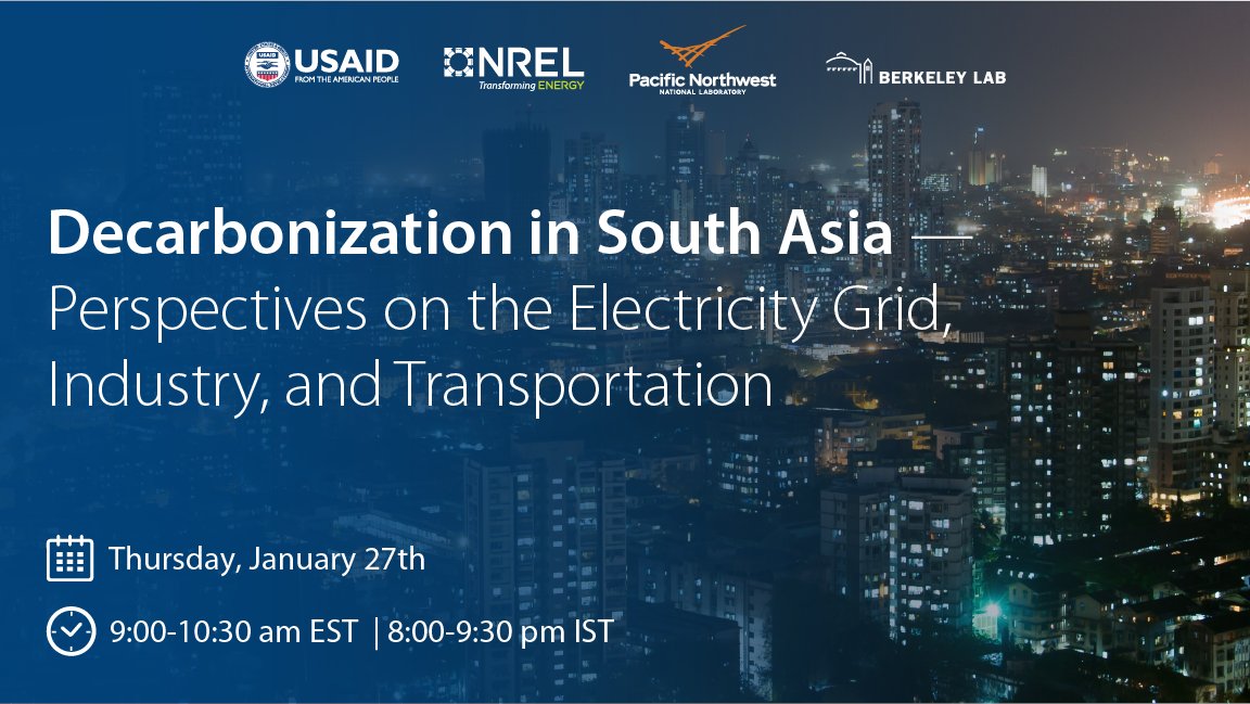 SAsiaEnergyHub's tweet photo. What are identifiable pathways to #decarbonize South Asia? Join @USAID's South Asia Group for Energy #SAGE for a webinar on decarbonizing #SouthAsia’s electric grid, industry, & transportation sectors ➡️ Jan. 27, 2022, 9am EST/8pm IST. Register: https://t.co/YbUJfHH7SH
#AsiaEDGE https://t.co/6gckqCxqNb