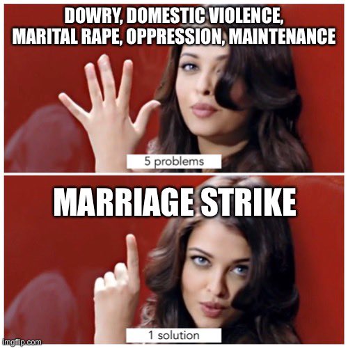 All masses including eligible Bachelors immediately started speaking about wisdom😇, ultimate solution in <a href="/incredibleindia/">Incredible!ndia</a> which is #MarriageStrike a. k. a. #MGTOW because of #GenderBiased #MaritalRape law is coming soon!

अच्छे दिन आगऍ🙏🏻
<a href="/KirenRijiju/">Kiren Rijiju</a>
<a href="/narendramodi/">Narendra Modi</a>
<a href="/rajnathsingh/">Rajnath Singh</a>