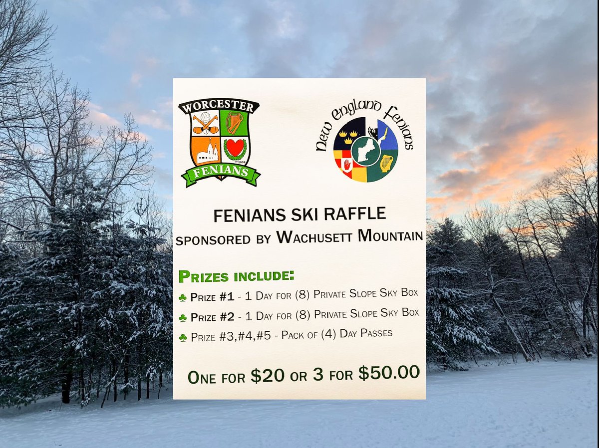 ⛷⛷ Our first fund raiser of the year is here! $20 per ticket or a book of 3 for $50. If you already have an annual pass, it is still an opportunity to get a private suite for the day, for yourself &amp; some friends. The draw will now be on 2/5/22. DM us with any questions ⛷⛷