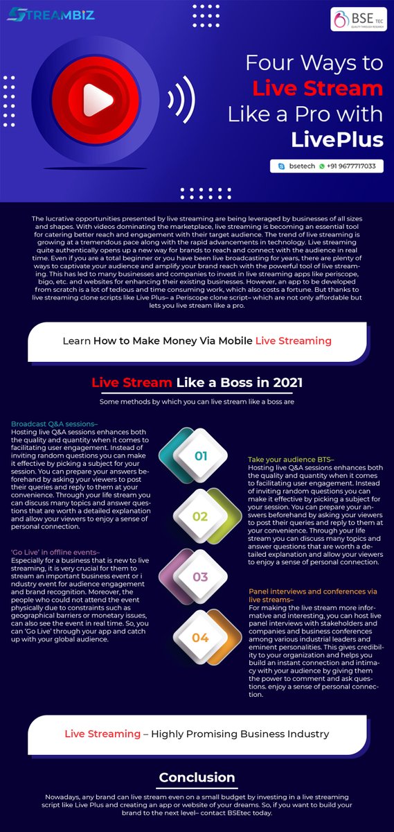 BSEtech's tweet image. FOUR WAYS TO LIVE STREAM LIVE A PRO WITH LIVE PLUS

bsetec.com/periscope-clon…

#BestLiveStreamingScript #LiveStreamingScript #mobilelivestreamingapps #PeriscopeClone