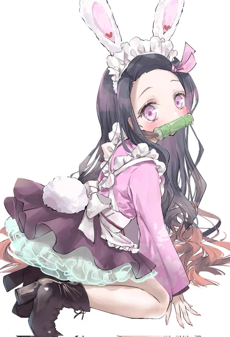 うさ耳メイド禰豆子ちゃん🐰💕 